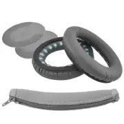 Geekria Protein Leather Ear Pads + Headband for BOSE SoundTrue, AE2 (Dark Grey)