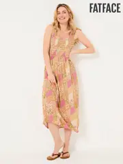 FatFace Aria Multi Air Patchwork Midi Dress (AK9435) | $150