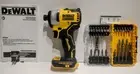 Dewalt 20V 1/4" Brushless Impact Driver DCF809B Tool Only w/30 PC Impact Bit Set