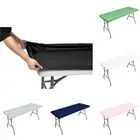Rectangle Table Cover Elastic Washable Table Covers Fitted Vinyl Tablecloth