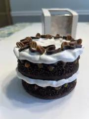 Longaberger VTG Miniature Faux Layered Chocolate Cake fits Mini JW Cake Basket