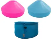 30 Light Blue Pink Agility Training Cones - Blue Round bag - Boy Girl Workout