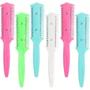 6-Pack Haircut Razor Comb - Dual-Sided Razor, Hair Styling Razor Scissors Comb,