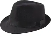 [HAMKVBPR] Men's Jazz Hat Outdoor Sunscreen Hat Summer Men's Classic Jazz Hat Mens Panama Hat