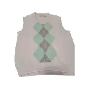 Boys Crazy 8 Argyle Sweater White Vest 2T Easter, Church, Communion, Wedding