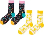 [QWDSGFWS] 2 Pairs Tube Socks Slipper Socks with Grippers for Women Girl Slipper Socks Women Men Socks Girl Socks Socks Crew Socks Miss Comfort Socks Cotton Breathable/2115