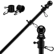 Flag Poles for Outside House Hardware Kit with Tangle Free Flag Pole Rings