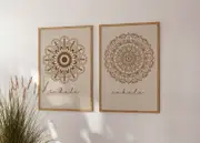 [Namly Design] Poster - Inhale Exhale Mandala / Set of 2