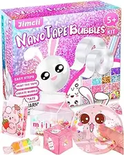 Jimcii Nano Tape Bubble Kit for Kids with Step-by-Step Video Tutorials, Nano Double Sided Adhesive Gel Grip Traceless Tape, Nano Magic Tape Bubbles