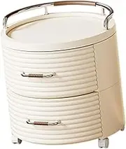 Generic Round Bedside Cabinet Storage Cabinet Modern Chest of Drawers Storage Container Room Organizer for Pantry Living Room Office
