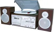 BT-28SPS Bluetooth Classic Style Record Player Turntable with AM/FM Radio,...
