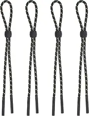 [sourcing map] 4pcs Glasses Strap Adjustable Eyeglasses Strap Anti-slip Sunglasses Holder Strap Eyewear Retainer Lanyards String for Men Women Children, Dark Yellow, Red, inch