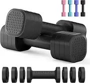 Adjustable Dumbbell Set of 2, 4 in 1 Free Weights Dumbbells Set for Women, 5lb Dumbbells Set of 2, Each 2lb 3lb 4lb 5lb with TPU Soft Rubber Handle for Home Gym Exercise Training