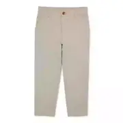 Wonder Nation School Uniform Pants Boys Size 4 Khaki Cotton Flat Front Button