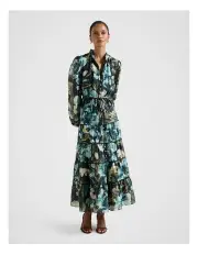 [Forever New Petite] Jessie Button Down Maxi Dress in Green