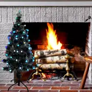 Pre-Lit 3ft Artificial Xmas Tree with Multi-Light Snow bulbs. Black Friday Sale