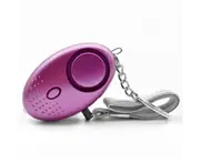 3PCS Personal Alarm 130dB Self Defense Alarm Keychain Security Alarmer Emergency LED Flashlight(Purple)