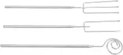 TOPPERFUN 3pcs Stainless Steel Chocolate and Cheese Fondue Fork Set and Portable Forks for Kitchen Home Baking for Desserts and Appetizers