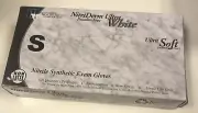 BOX/100 Nitrile Synthetic Gloves -NitriDerm Ultra White SIZE SMALL