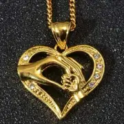 0.40 Ct Round Cut Simulated Diamond MOTHERHOOD Pendant 14K Yellow Gold Plated