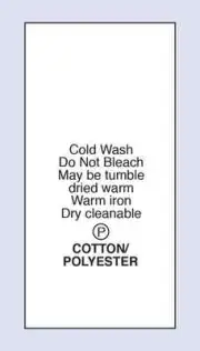 Cotton/Polyester Cold Machine Wash Sewing Washing Labels 5 Pack Sizes PRNT0060