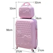 Trolley Handle Teen Woman Purple Hello Kitty Suitcase Travel Luggage Rolling Set