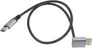 HOMOCONO Male to Male Video Cord 0.5m 90 Degree Bend High Speed Data Cable for Tv Laptop Monitor Computer Accessory