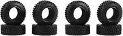 8PCS 75MM 1.55Inch Tires Tyre for RC Crawler Car Axial Jr 90069 D90 CC01 LC70 JIMNY