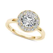 1.0 CT. T.W. Natural Diamond Frame Engagement Ring in Solid 14K Gold