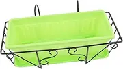 Milisten Railing Flower Pot Set Wall Hanging Flowers Planter Plastic Vegetable Growing Pots Drainage Hole for Seedlings Flowers