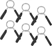 6pcs Barbell Clips Dumbbell Spring Clamps Weight Bar Locking Collars for Weightlifting Work Out Strength Training
