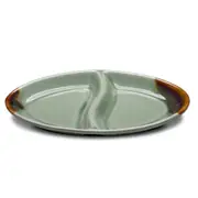 Oval Plate 2 Portions Thai Celadon