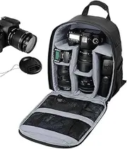 Camera Bag for Traveling - Carrying Bag for Mirrorless Camera | Zipper Closure DSLR Gear Organizer Backpack for Men Girls Athletes