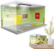 Car Garage Display Case | Models Collector Lights Parking Lot Display Stand - Car Show Case, Garage Scene Model, Exquisite Car Parking Garage Display for Living Room
