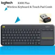 Logitech Wireless Keyboard K400 Plus PC-to-TV Control Touch Pad mouse comb