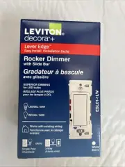Leviton Decora Lever Edge Rocker Slide Dimmer Switch for LED/INC Bulbs, 150 Watt