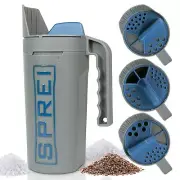 Spot Spreader 80 oz Handheld Shake Dispenser for Salt, Seed, Grass and Garden...