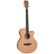 Tanglewood TRU4-CE-PW Reunion Pro Super Folk C/E Guitar, Solid Cedar Top, Walnut B/S
