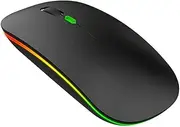 M40 Ultra-Thin Wireless Mouse 2.4G Rechargeable Wireless Silent Mouse Ergonomic Design 3 Adjustable DPI Black