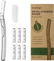 Dermaplaning Tool for Face, Eyebrow Razor, Eyebrow Shaping, Eyebrow Hair Trimmer and Shaver with Protective Cover, Facial Hair Remover for Women, Hair Removal and Exfoliation (Silver)