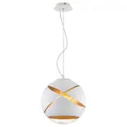 Matrix 1 Light Pendant 300mm White, Gold - MATRIX PE30-WHGD