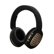 Wireless Bluetooth Foldable Headset FM Radio Stereo Music Portable Headset black gold