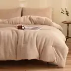 Sherpa Comforter Set King Size Reversible,Plush Fur Cozy down Alternative, Fluff