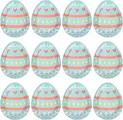 Healeved 12 Pcs Easter Paper Plates Disposable Party Tableware for Festive Gatherings Safe Durable and Easy Clean Up for Easter Celebrations and Family Events
