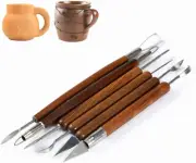 6Pcs Clay Sculpting Tools, Wax Carving Pottery Ceramic Tools Polymer Modeling Ca