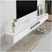 TV Stand Floating TV Stand, Wall-Mounted Media Console with Storage, Living Room Furniture, Modern Style Television Stands(White,180x24x19cm)