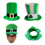 St Patricks Day Hat Festival Party Digital Print Irish Green Shamrock Cap