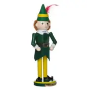 11 Inch Buddy the Elf Nutcracker Multicolor Solid Wood Holiday Figurine