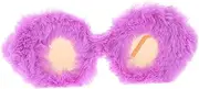 [MOBUTOFU] Elegant Women's Plush Sunglasses Round Vintage Style Comfortable Velvet Shades for Cosplay and Outdoor Activities