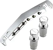 COMPUKAS Shaped Metal Guitar Bridge Tailpiece for Electric Guitar Durable Construction Enhanced Resonance Versatile Compatibility Precision Engineering for Reliable Instrument Repair